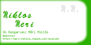 miklos meri business card
