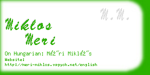 miklos meri business card